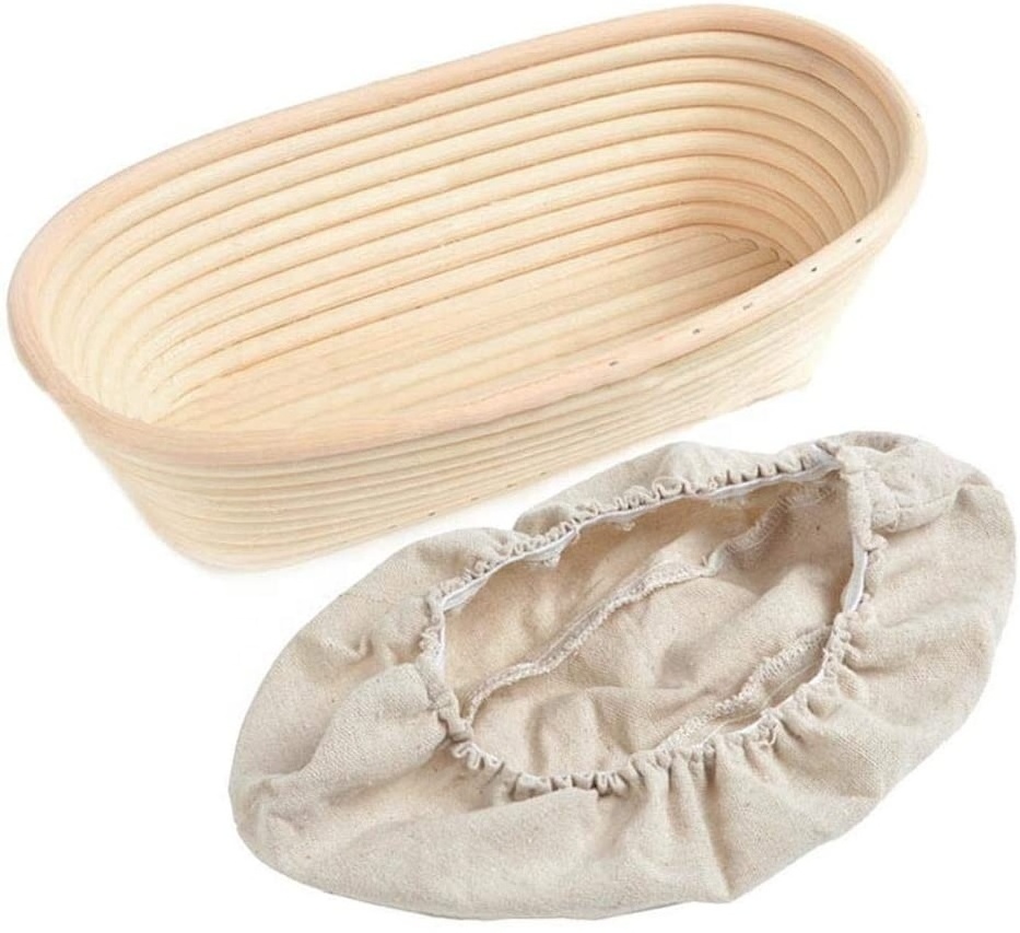 8.5 Inch Oval bread proofing basket set Baking Bowl Dough Gifts rattan bread proofing basket