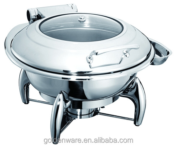 Super Capacity Plus restaurant kitchen equipment OVAL stainless steel buffet chafing dish