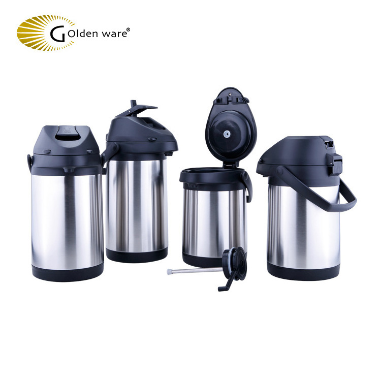 KAP25C Hot sale Air Pressure Stainless Steel Thermal Hot & Cold Beverage Carafe vacuum pot With Pump Dispenser