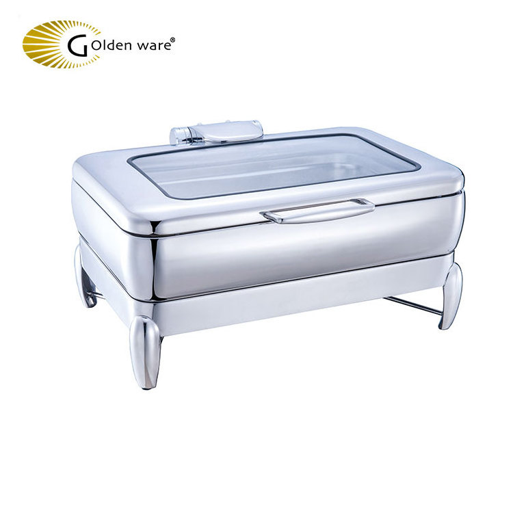 Golden Ware Buffet Electric stainless steel food warmer Round roll top Chafing dish