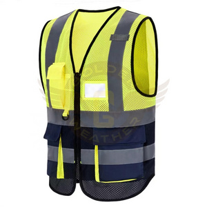 2024 Multifunctional Safety Security Vests Custom Multi Pockets Workwear Safety Waistcoat High Visibility Vest