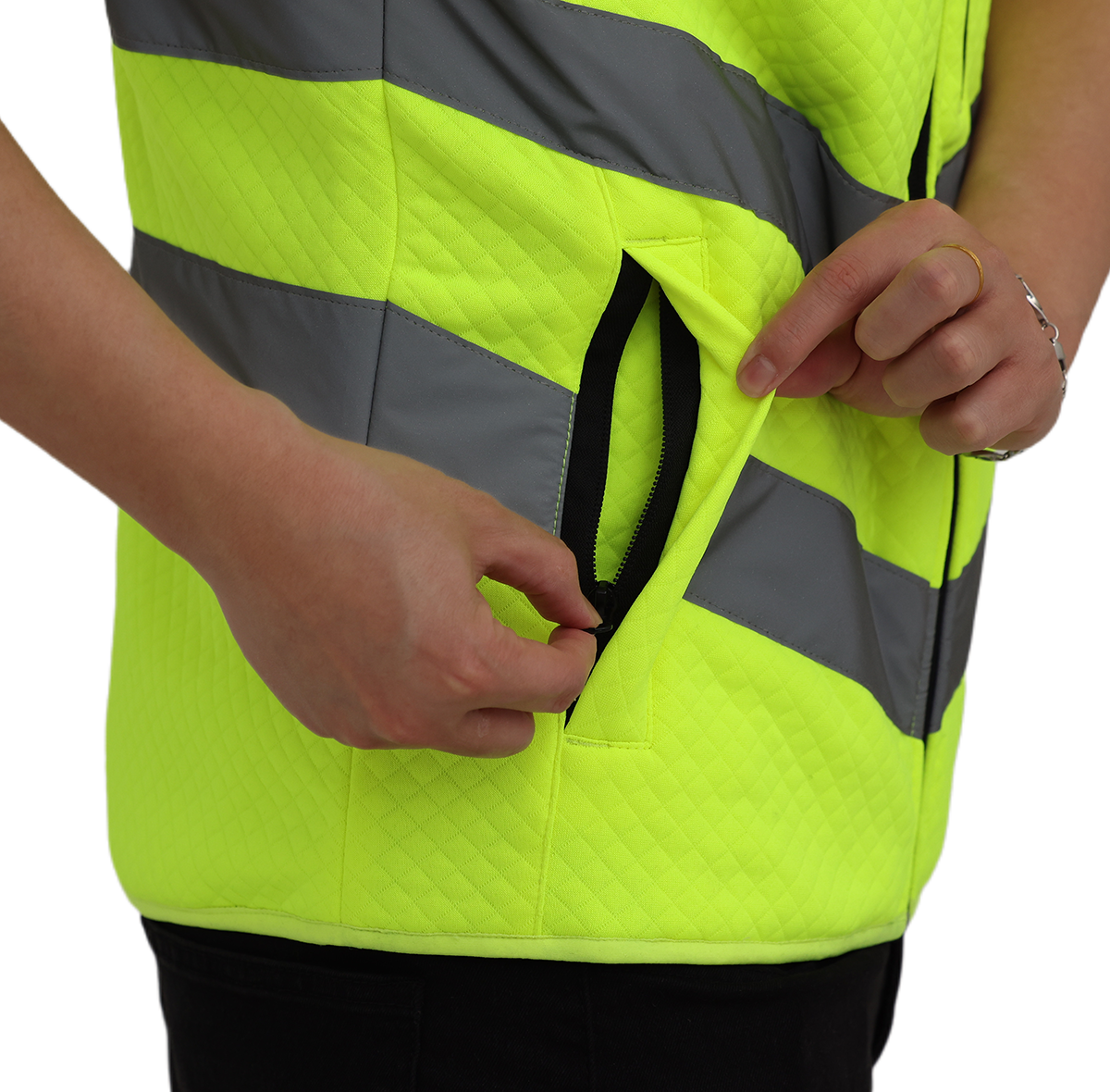 Custom waterproof High Visibility Winter Security Jacket, Hi Vis Long Sleeve Shirt Construction Safety Vest