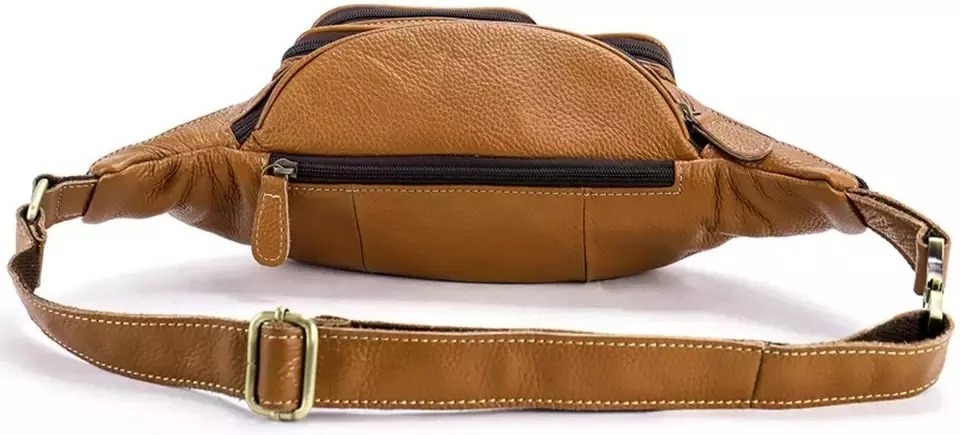 Custom Leather Large Fanny Pack Crossbody Sling Backpack Waterproof Hip Belt Bag Waist Bag By Golden Weather Company