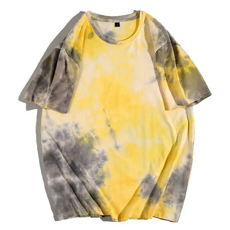 Unisex Streetwear Wholesale T-shirt Printing Multi Color Tie Dye Men 100% Cotton Custom Logo Tie Dye Hip Hop T Shirts