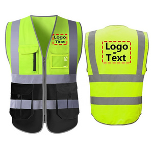 Safety Vest With Logo Customized Reflective Vest With Company Logo Printing High Visibility Work Vest For Men and Women