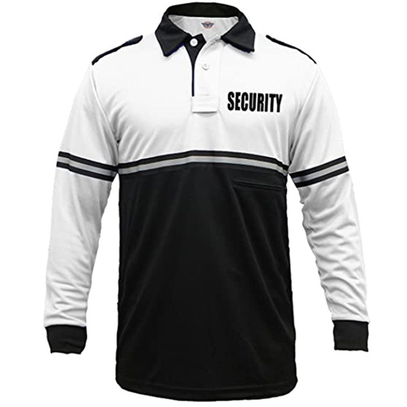 Security Guard Uniform With Pocket Security - Short Sleeve Polo Shirt Security polo long sleeve Two Tone with Pocket