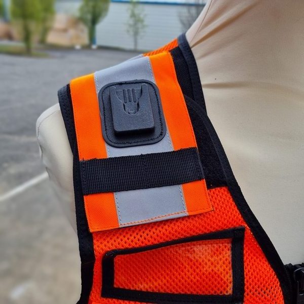 Orange Tactical Vest Security High Visibility Reflective Vest Front Zipper Multifunctional Pockets Safety Hi Viz Tactical Vest