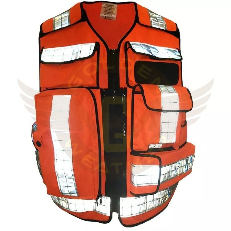 Custom Tactical Emergency Response Vest First Aid EMS Hi Visibility Paramedic Ambulance Search Rescue Vest