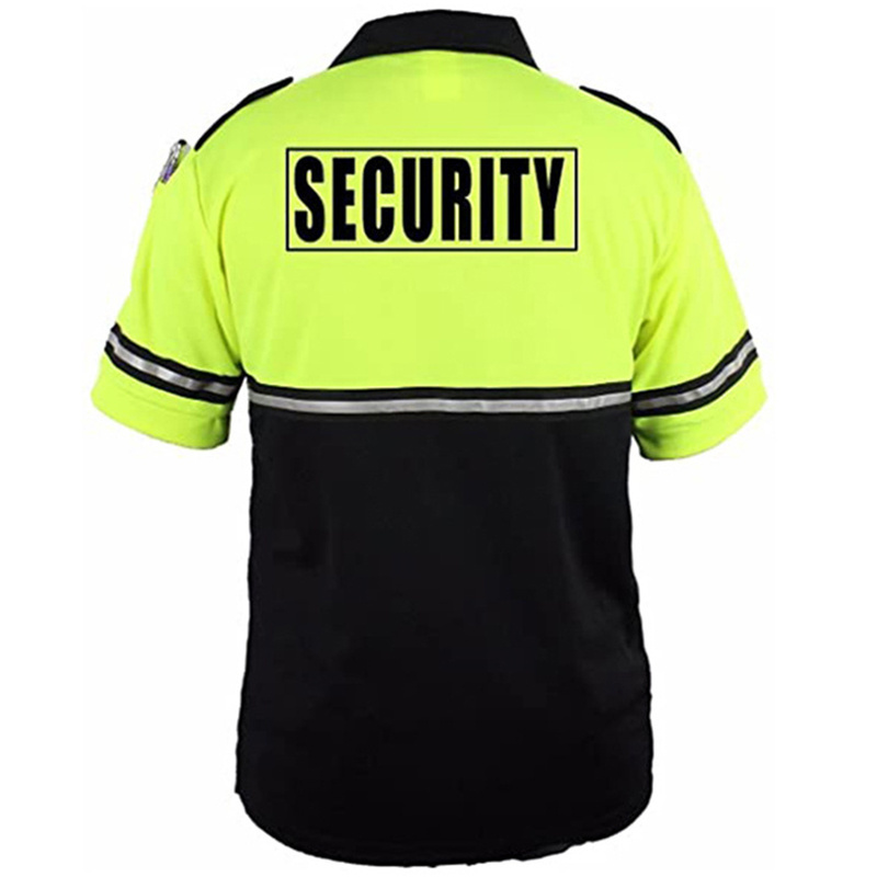 Security Guard Uniform With Pocket Security - Short Sleeve Polo Shirt Security polo long sleeve Two Tone with Pocket