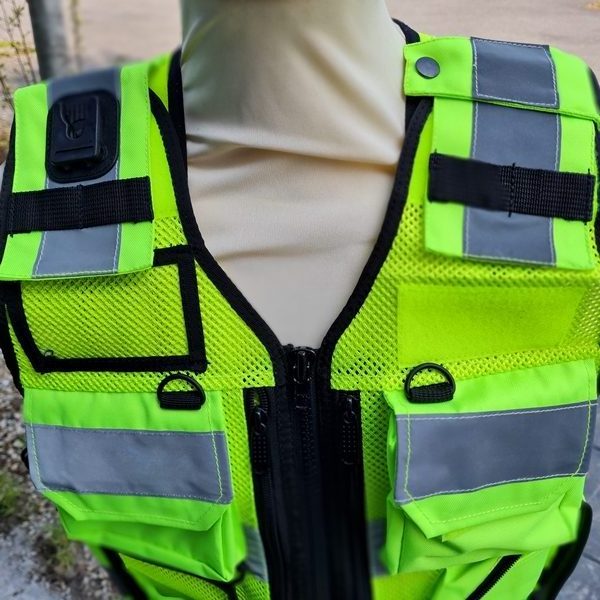 Yellow Tactical Vest Security High Visibility Reflective Vest Front Zipper Cheap Price Safety Hi Viz Tactical Vest