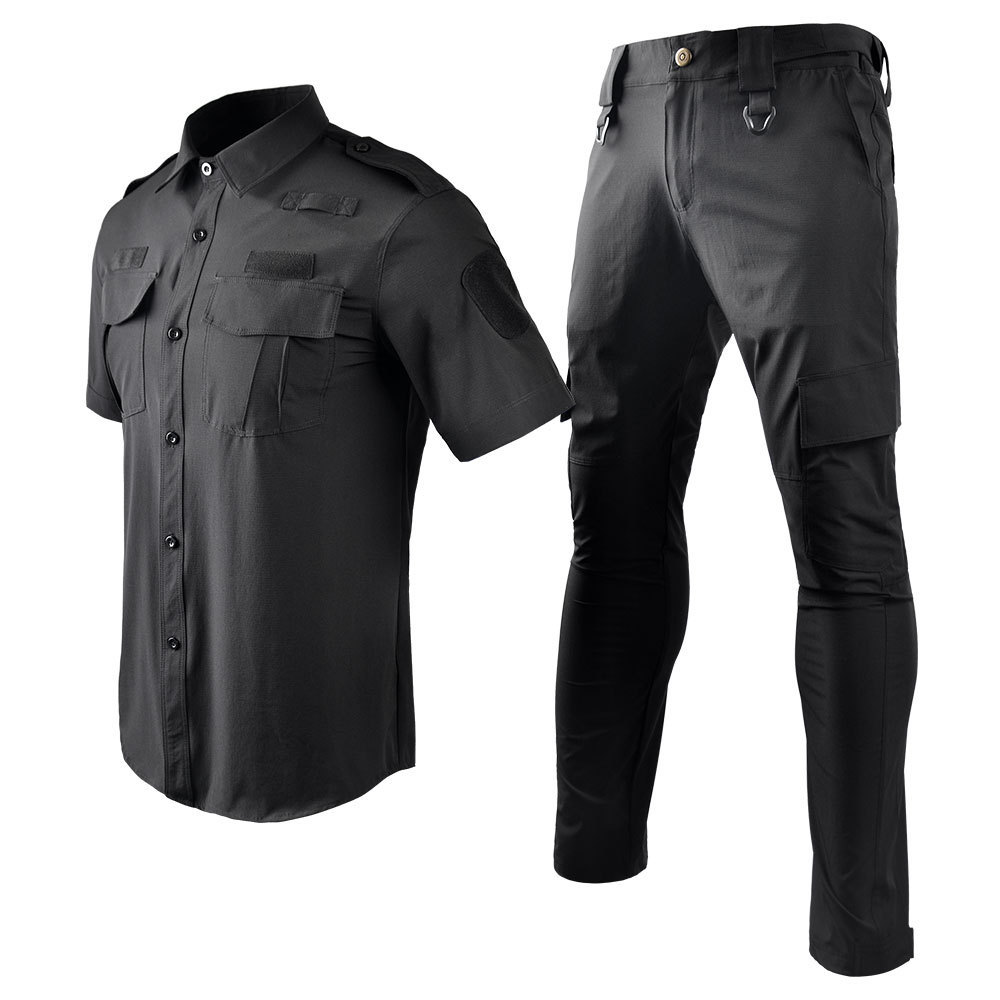 OEM Custom Hot Sell High Quality Factory Design Security Guard Uniforms Ripstop 280gsm high quality security shirt and pants