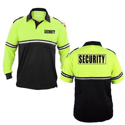 Security Guard Uniform With Pocket Security - Short Sleeve Polo Shirt Security polo long sleeve Two Tone with Pocket