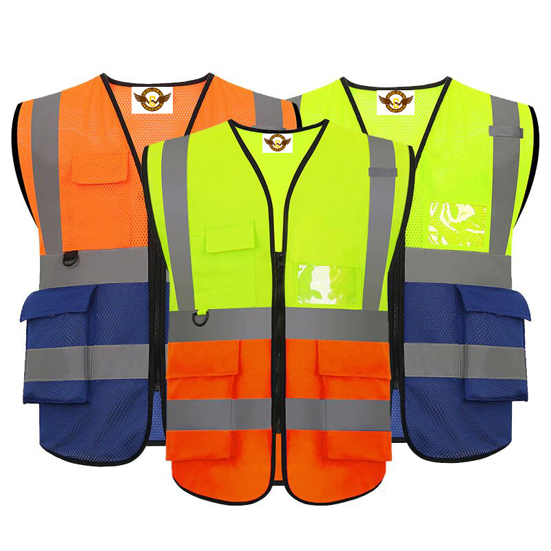 Safety Vest With Logo Customized Reflective Vest With Company Logo Printing High Visibility Work Vest For Men and Women