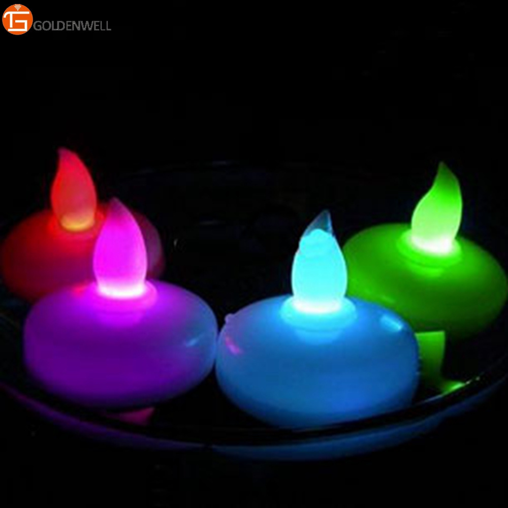 Value Pack - 12 Floating Battery Operated Non Flickering White Tealights