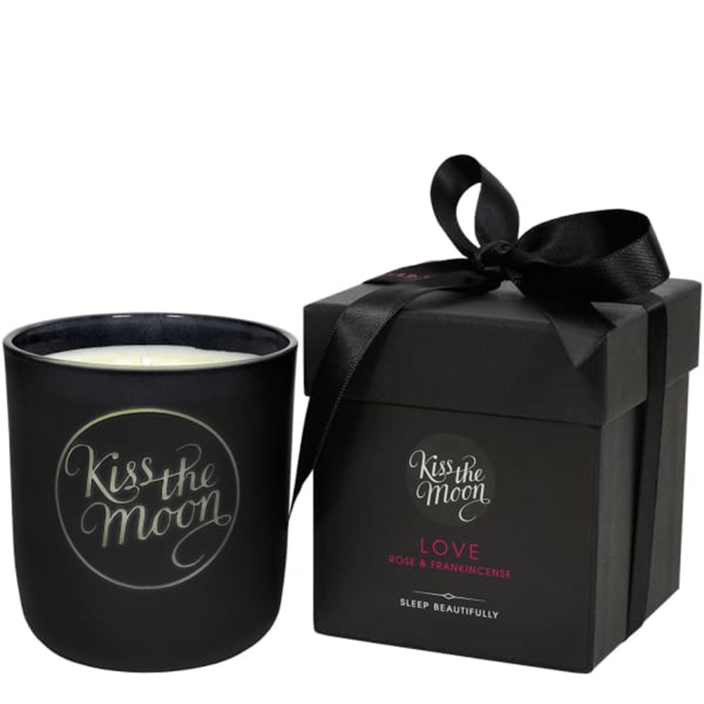 Personalize Scented Candle in Black Glass Holder with Gift Box