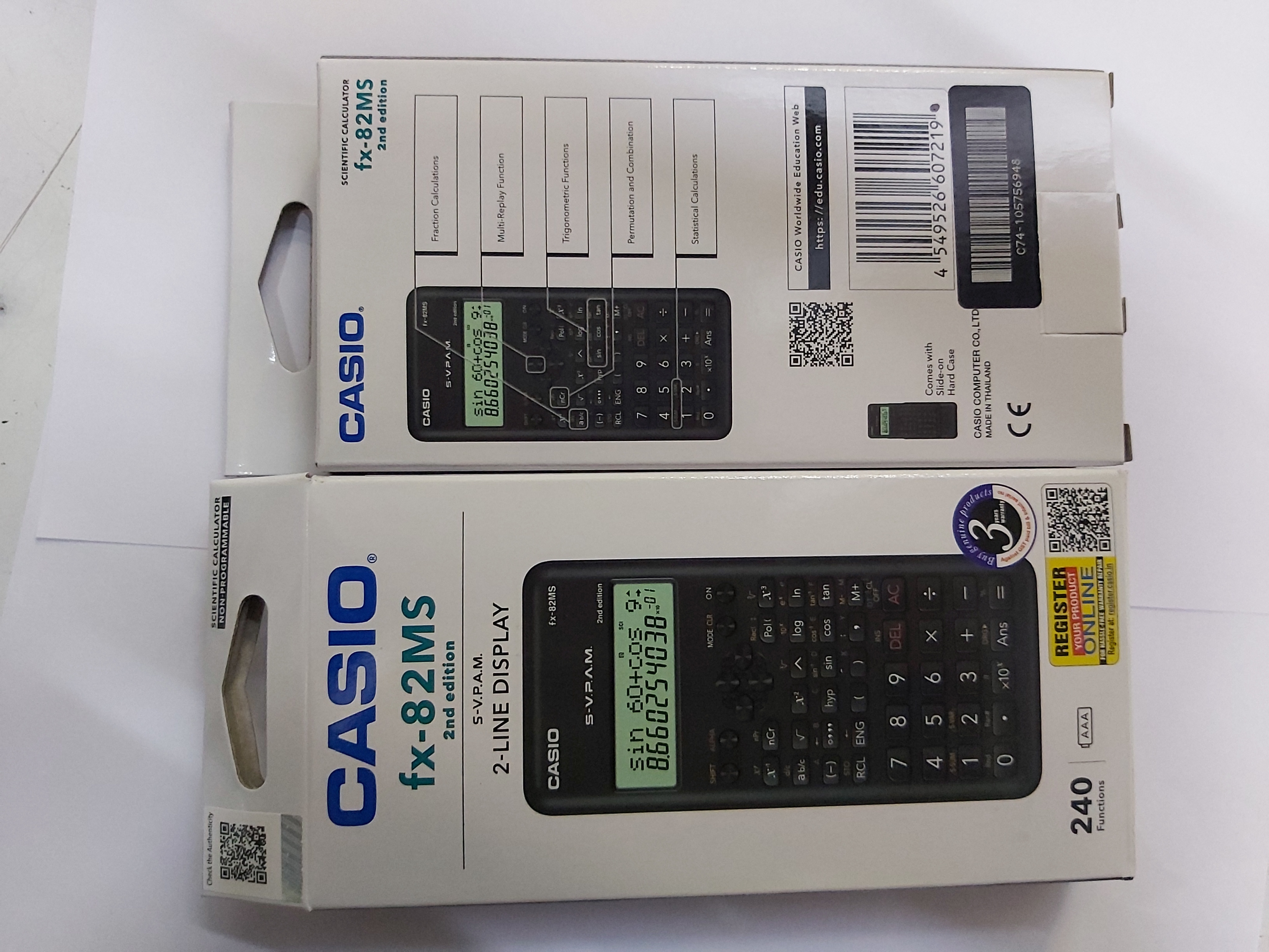 Ca sio Fx-82Ms 2Nd Gen Non-Programmable Scientific Calculator 240 Functions And 2-Line Display Black For Students At Good Price