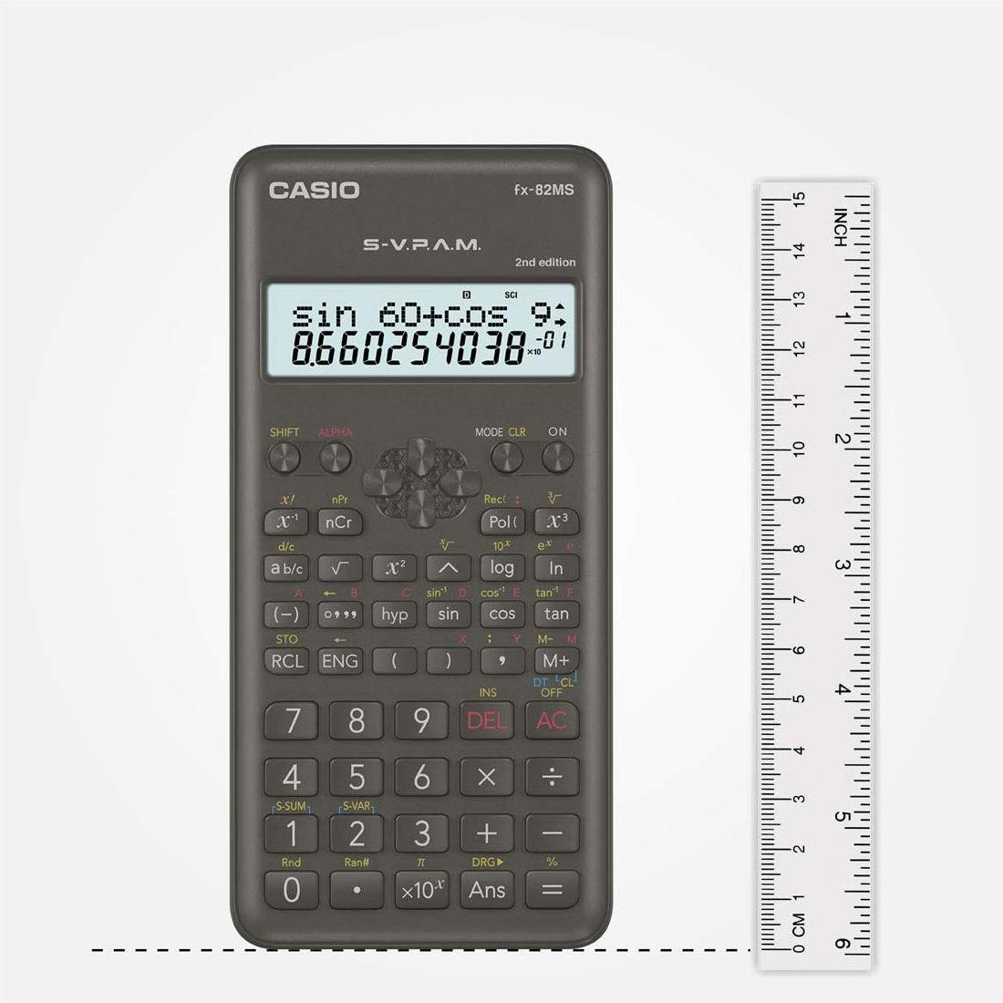 Ca sio Fx-82Ms 2Nd Gen Non-Programmable Scientific Calculator 240 Functions And 2-Line Display Black For Students At Good Price