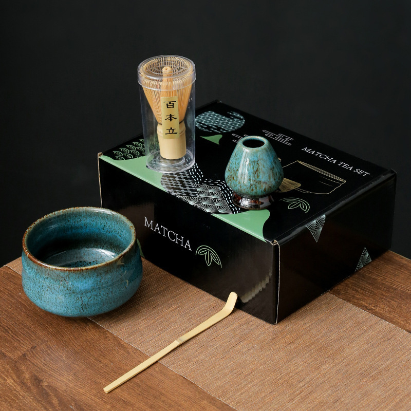 China Factory Promotion Pretty Design Matcha Tea Whisk&Holder Ceramic Tea Bowl Matcha Tool Set