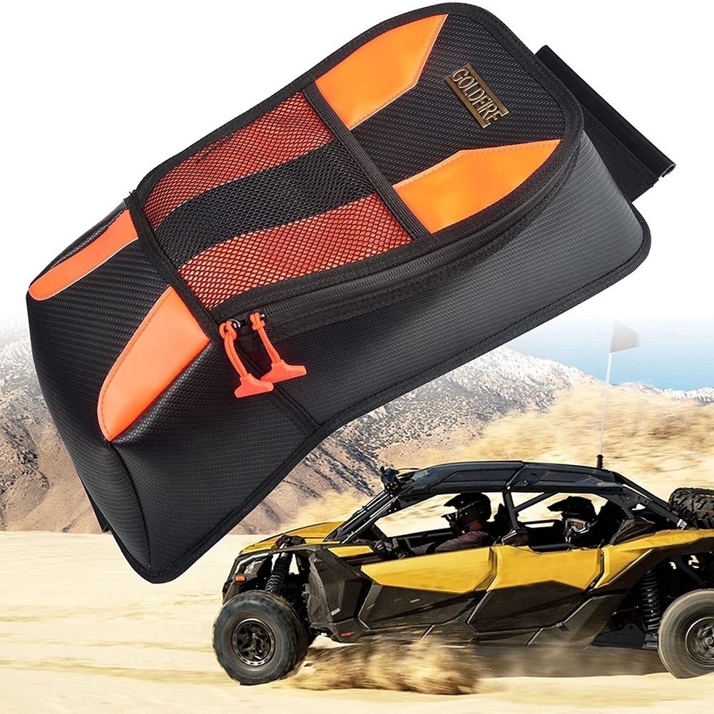 Goldfire Maverick X3 Accessories Center Seat Storage Bag Fit For Can Am Maverick X3 MAX Turbo RR 2017-2020 (Orange)