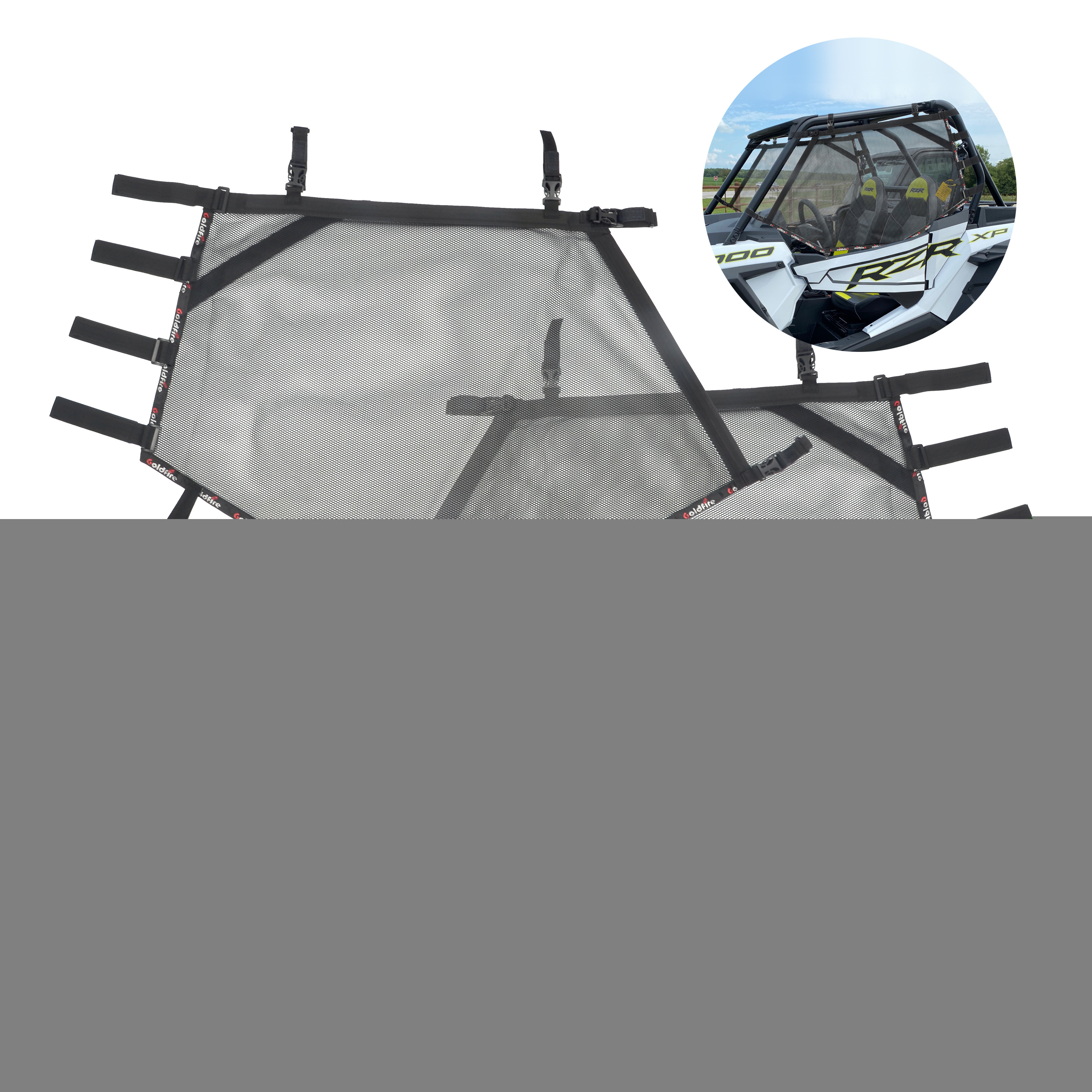 UTV Window Black Net Roll Cage Mesh Net Guard Shield Net Cover Fit for UTV Polaris RZR 570 800 1000 900 RZR XP Turbo 2015-2023