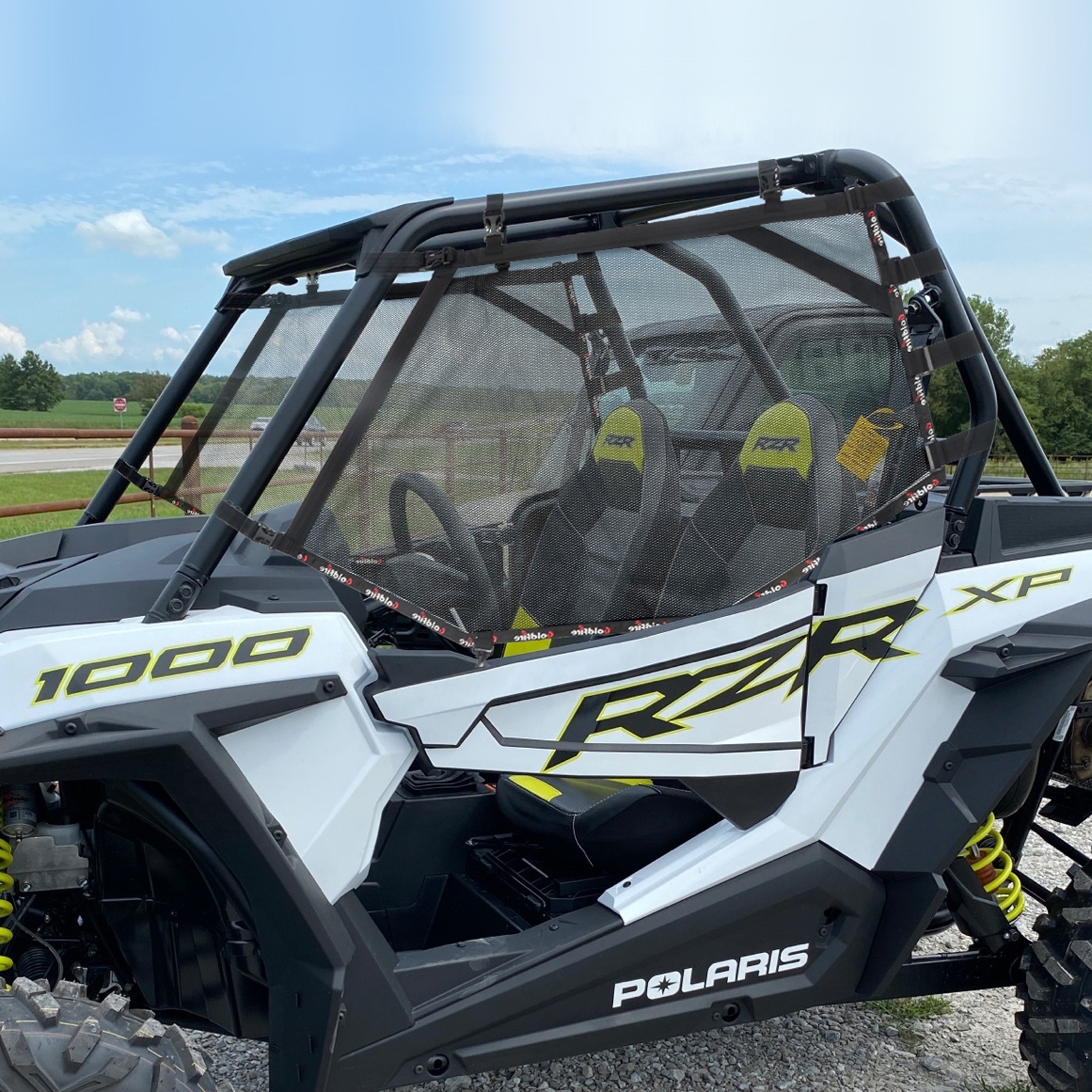 UTV Window Black Net Roll Cage Mesh Net Guard Shield Net Cover Fit for UTV Polaris RZR 570 800 1000 900 RZR XP Turbo 2015-2023