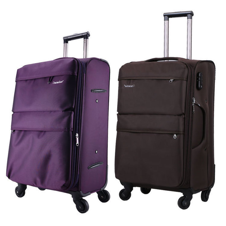 100% Polyester Spinner Luggage Lightweight Suite Case Set Softshell Travelling Box Trolley Luggage Bags