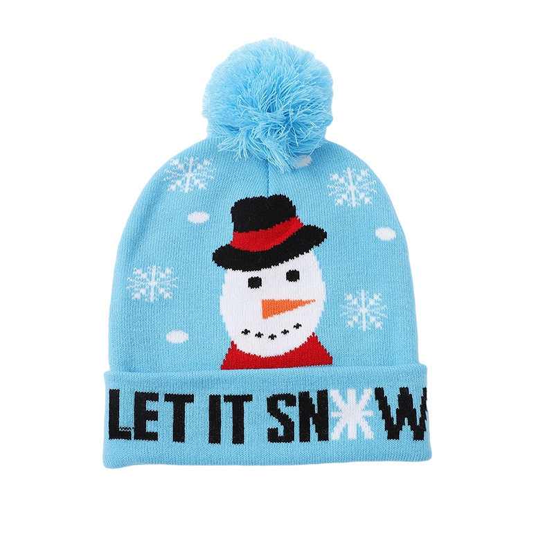 Fashion Unisex  Acrylic  Winter Christmas Jacquard  Hat Custom Logo Pom Pom Knit Cuffed Beanie