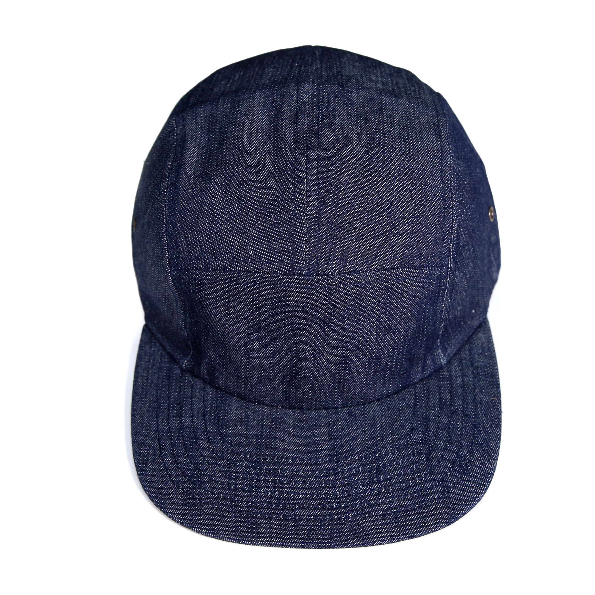 Wholesale Male Flip Up Brim  Snap Back Five panel  Denim Hats ,Blank 5 Panel Hat Cap  With Leather Strap