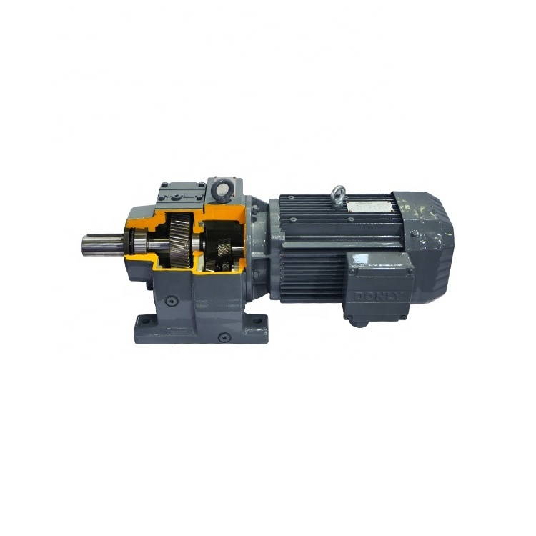 Shanghai professional manufacture R Series helical r series gear reducer and three phase motor