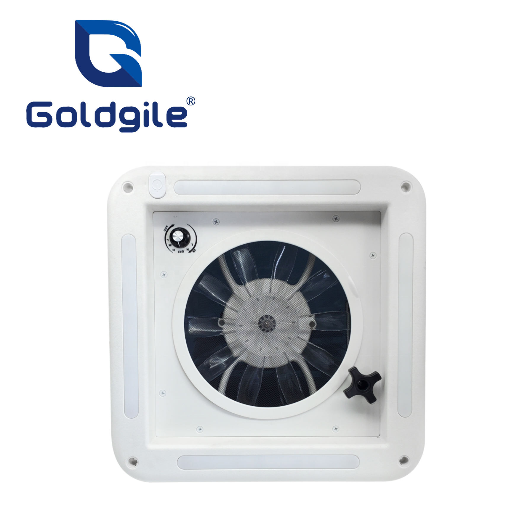 2022 Goldgile RV New Design Roof Vent fan with LED light