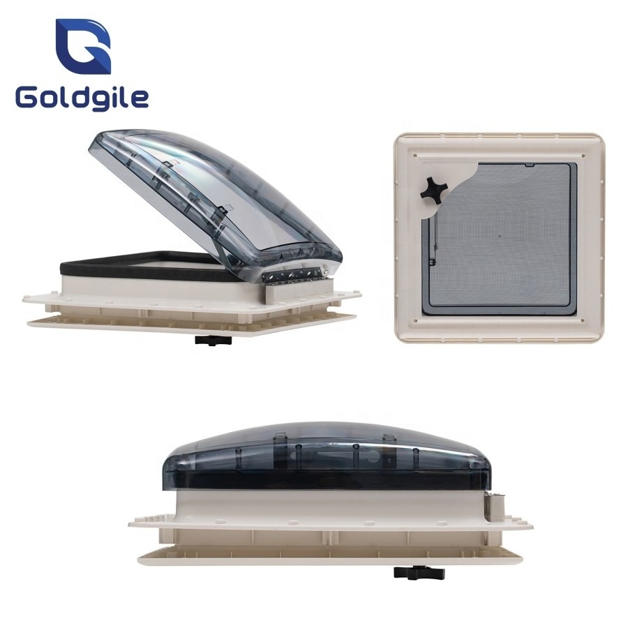 2022 Goldgile RV New design Caravan skylight 400mmx400mm with Crystal Dachfenster