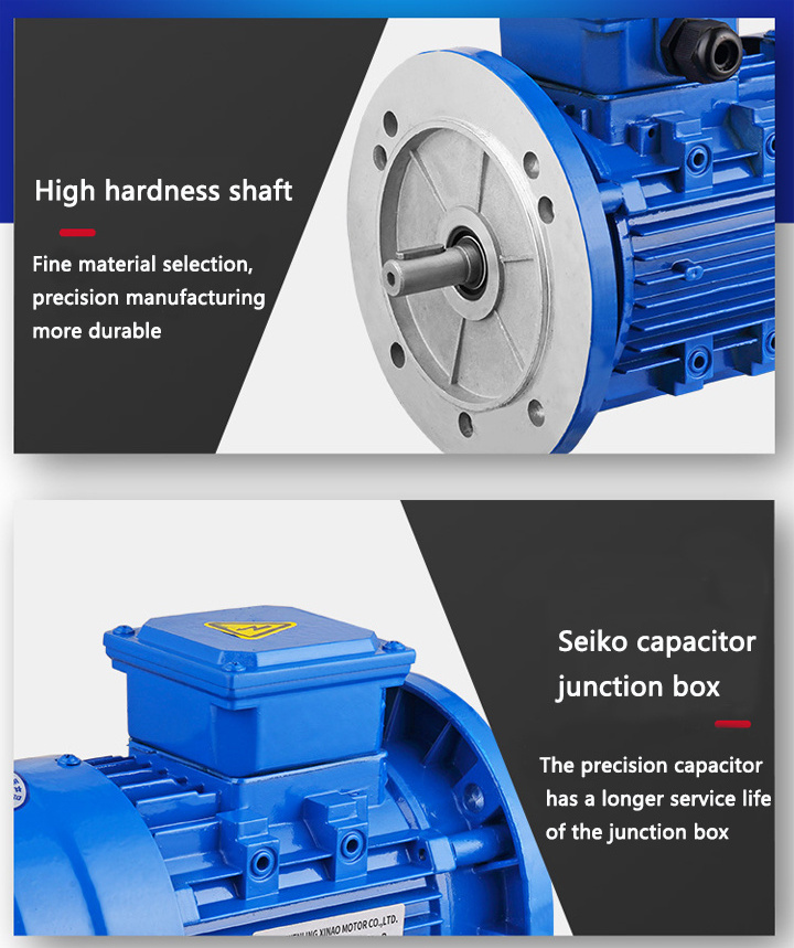 4kw 5.5hp  three phase electric motor three phases asynchronous motor