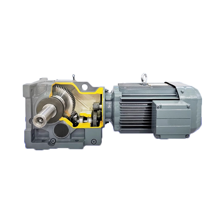 Helical inline gearbox Precision electric gear motor 3 stage single speed helical transmission reduction gearbox