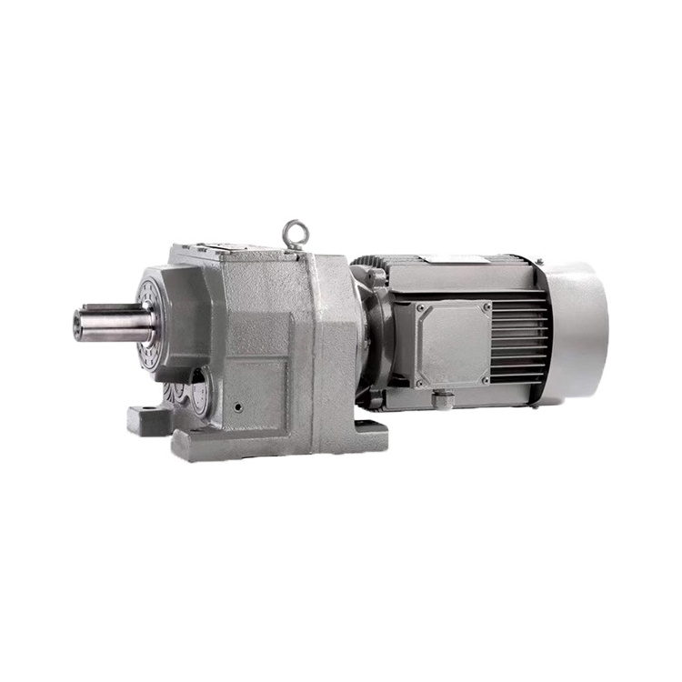 Helical inline gearbox Precision electric gear motor 3 stage single speed helical transmission reduction gearbox