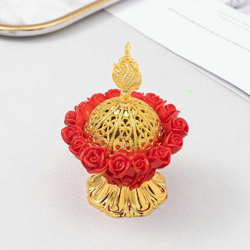 Yiwu factory direct sales resin Oud censer Islam Saudi Arabia flower incense burner