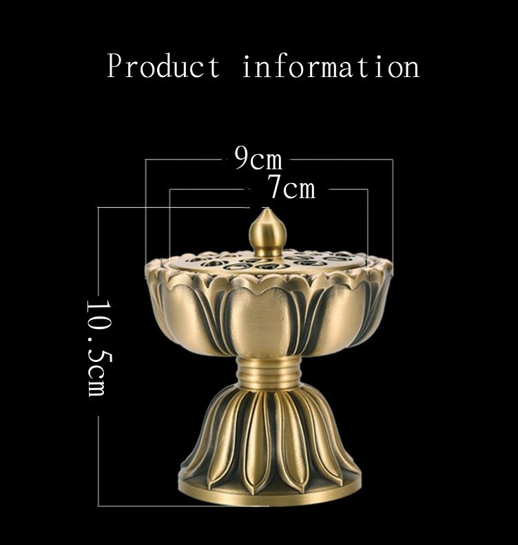 Middle East cross-border lotus lamp copper incense burner a multi-purpose wire incense plate incense antique sandalwood Factory