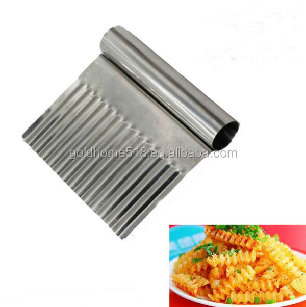 Potato Carrot Vegetable Crinkle Wavy Chopper Cutter Blade French Fry Slicer Easy Quick Kitchen Tool Knife Stainless Steel Blade