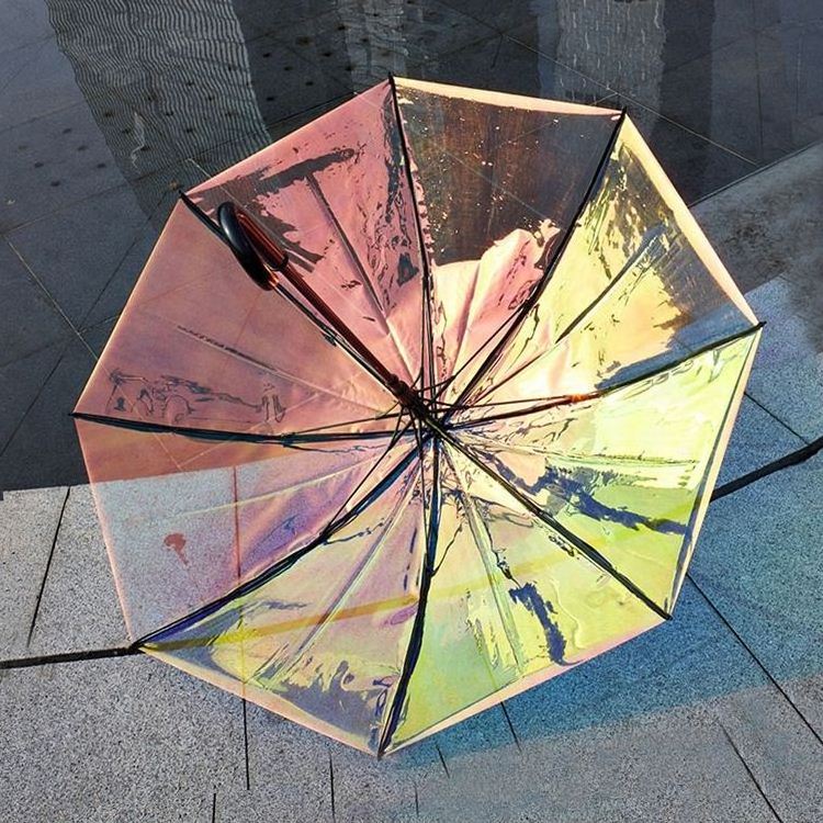 23inch Colorful Transparent Hologram Umbrella