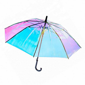 23inch Colorful Transparent Hologram Umbrella