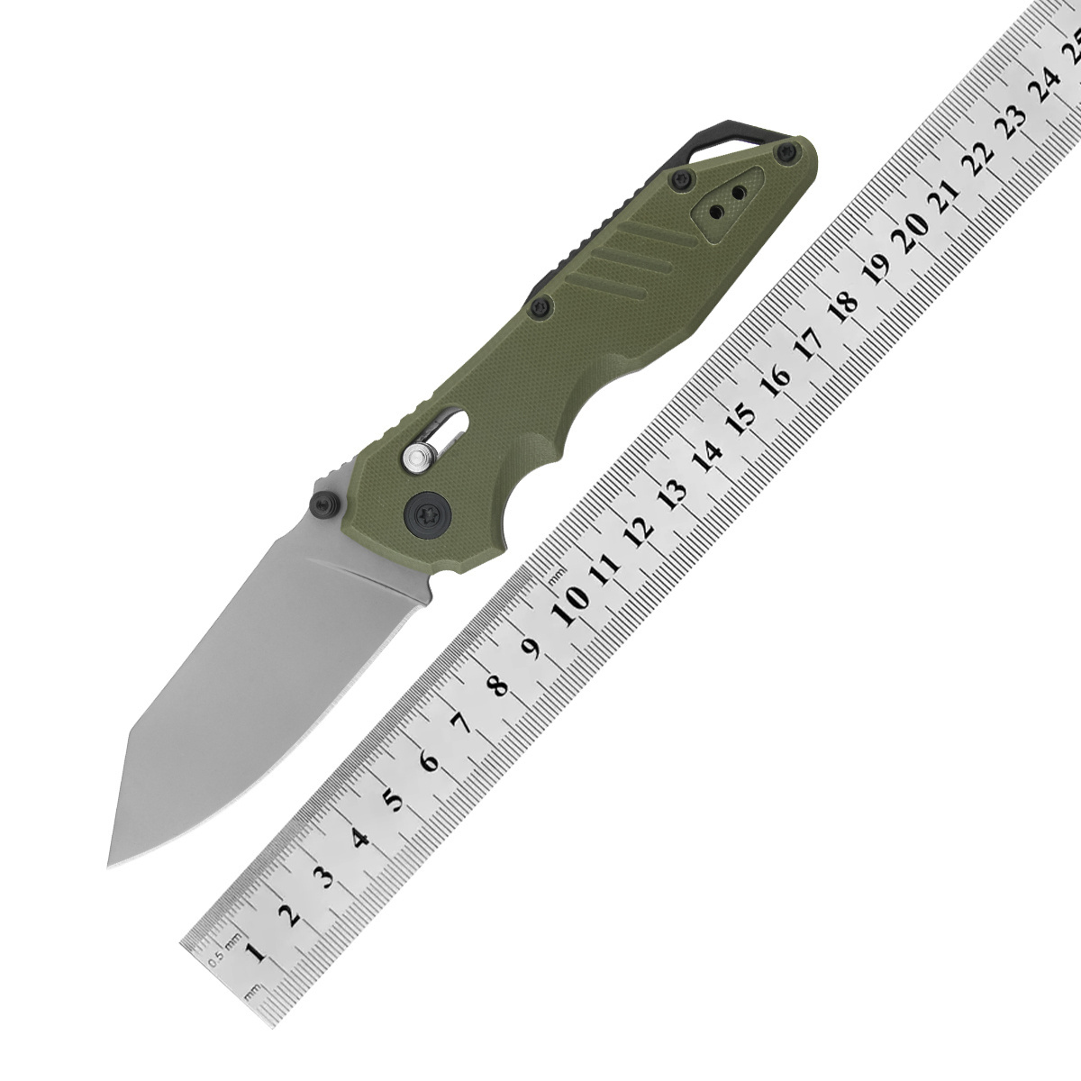 AK-3161G AXIS Lock Knife Stainless Steel Blade Pocket Knife Folding Sword Knife With Green Handle