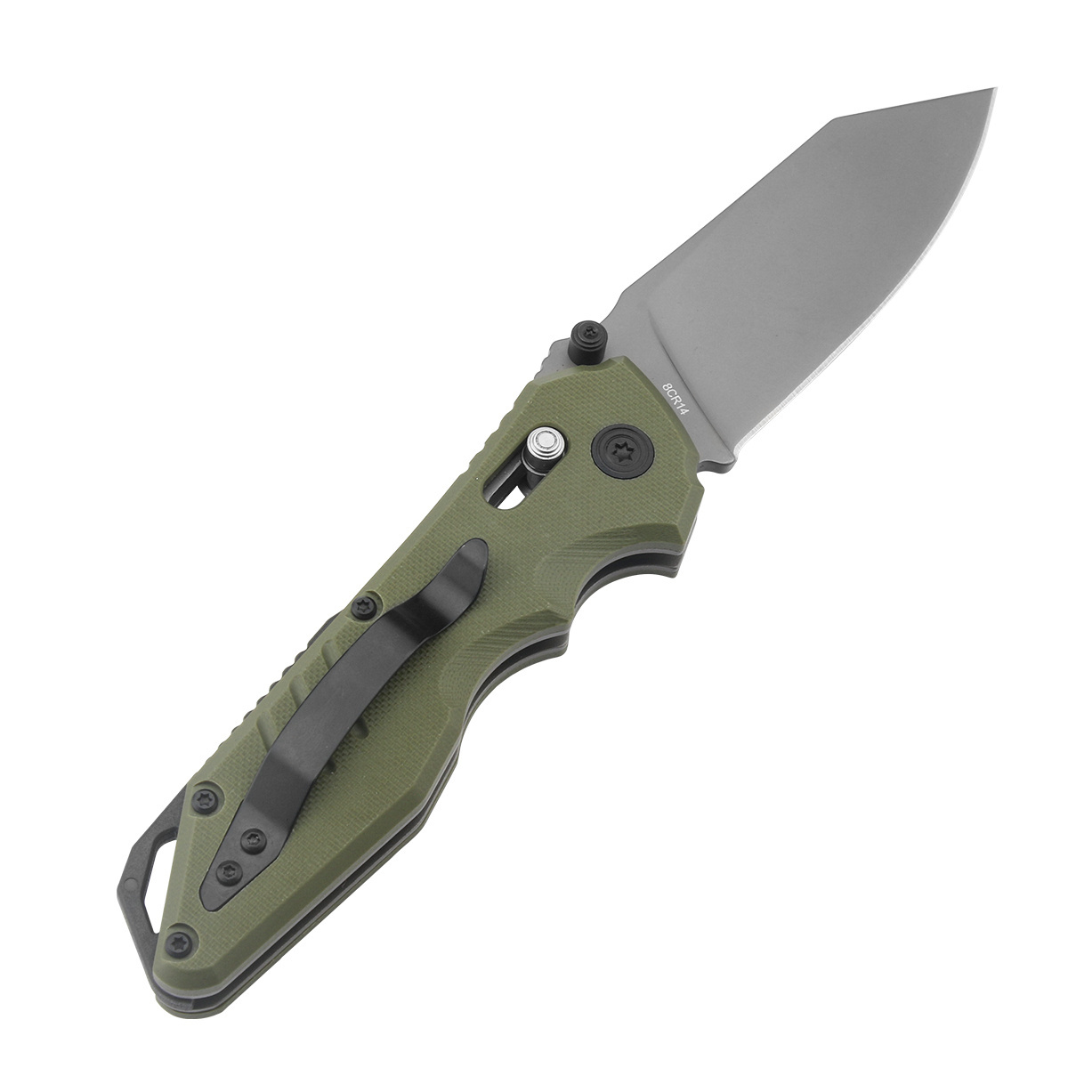 AK-3161G AXIS Lock Knife Stainless Steel Blade Pocket Knife Folding Sword Knife With Green Handle