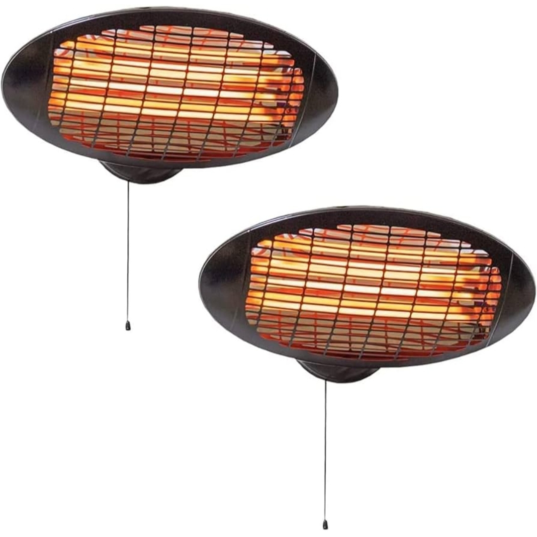 220-240V 2000W Wall Mount Heater Quartz Infrared Heater Electrical Appliance IR Patio Heater for Winter Warming