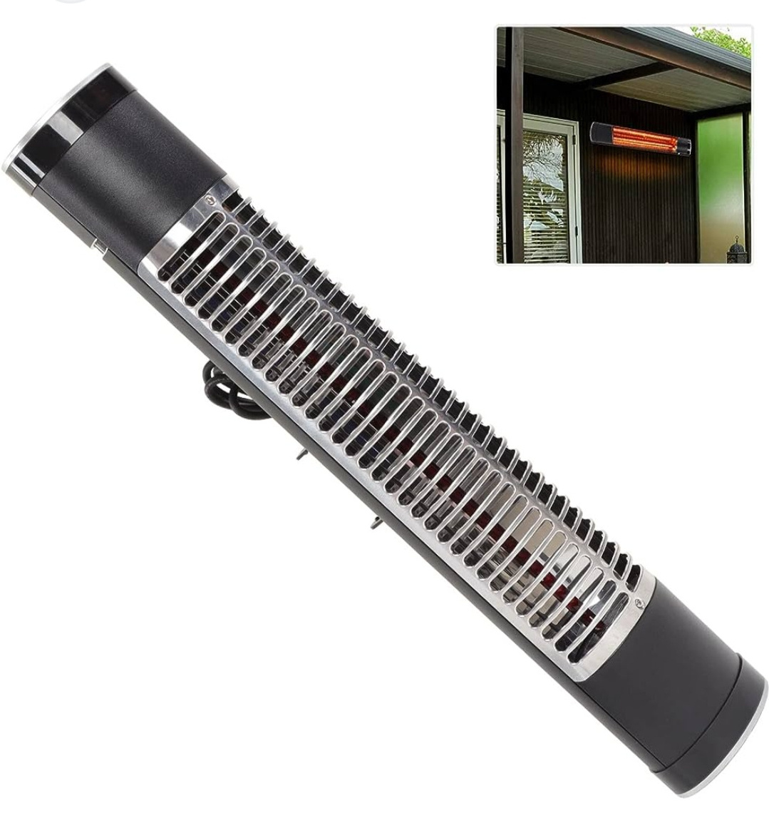 1000W 1500W IPX4 Waterproof Wall-mounted Heater Far Infrared Patio Heater for Winter Warming