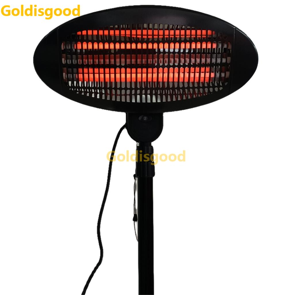 220V 2000W Freestanding Heater Quartz Infrared Tube Appliance Electric Underfloor Heater for Winter Space Warming