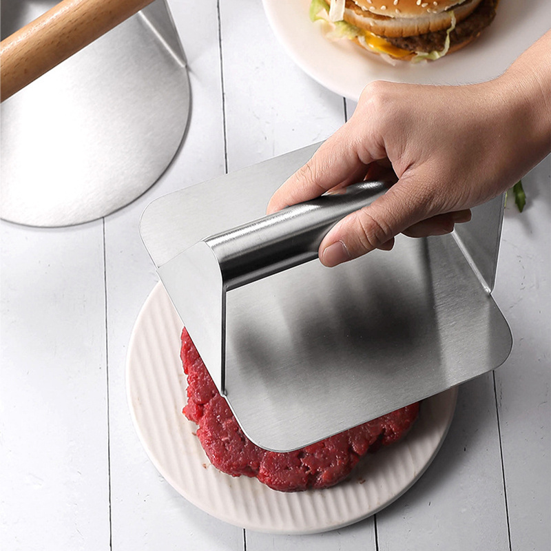 Amazon Stainless Steel Round Square Burger Smasher Home Kitchen Manual Meat Press Mold Hamburger Patty Mold Burger Press Metal