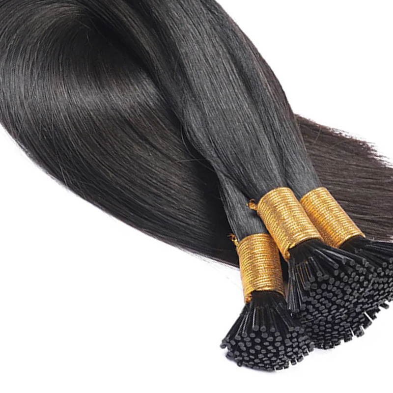 Hot Selling Brazilian Microlink Hair Extensions Straight I Tip Human Hair Virgin Micro Loop Ring Hair For Women