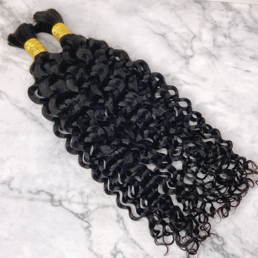 bulk human curly braiding hair no weft burmese curly bundles raw 100% human hair extensions