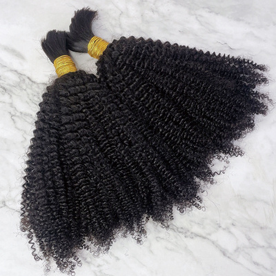 Kinky Curly Human Hair Bulk For Braiding Brazilian Hair Weaving No Weft Afro Kinky Curly Bundles Extensions