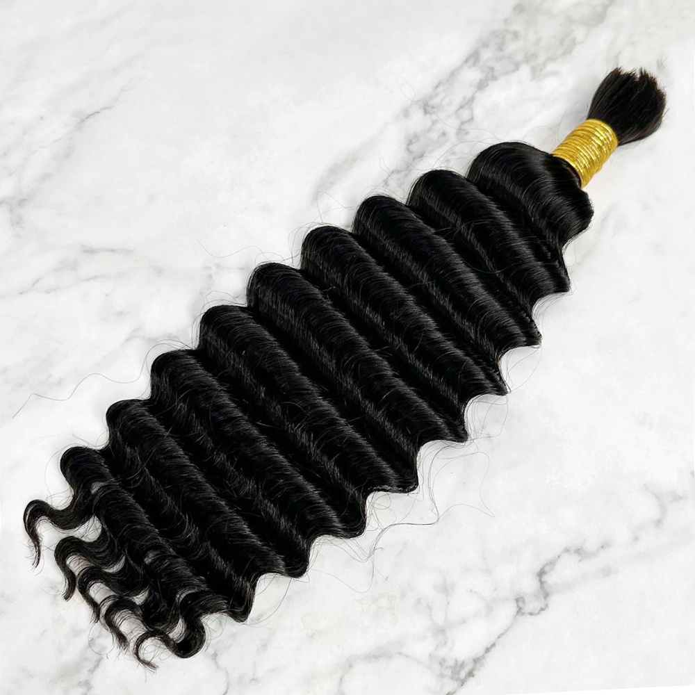 100% Human Braiding Hair for Boho Braids Bulk Raw Virgin Hair No Weft Micro Wet And Wave Braiding Human Hair