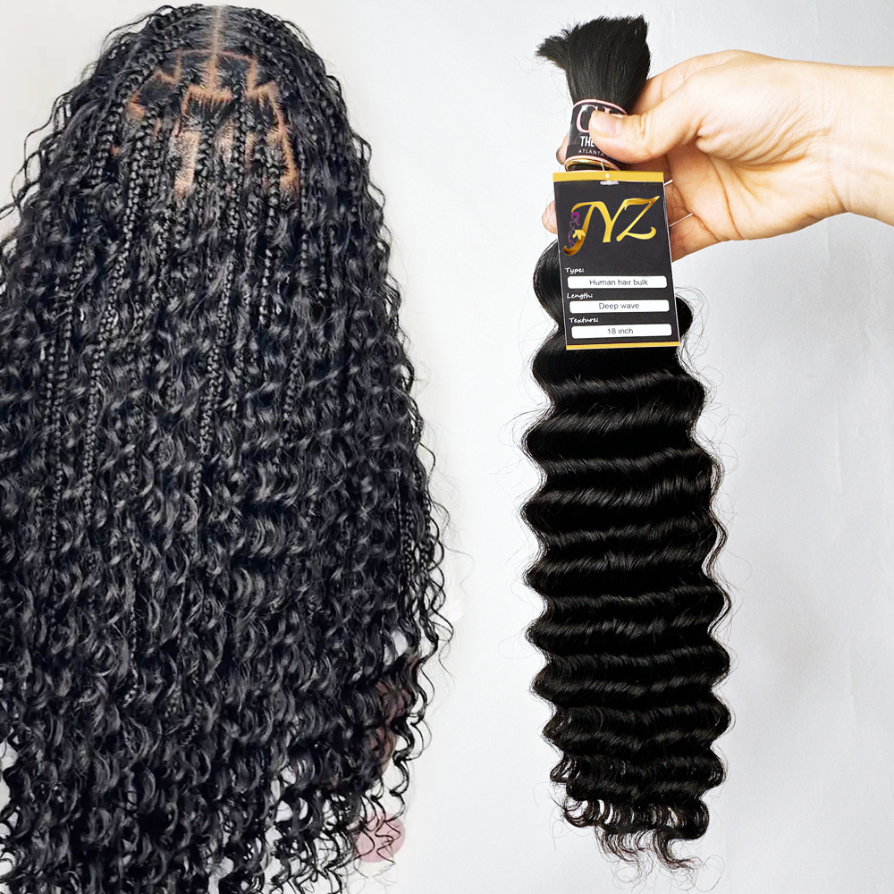 Bohemian Braids 100% Bulk Human Hair Braiding Bundles Unwefted Curly Bulk Hair Extensions Human Hair